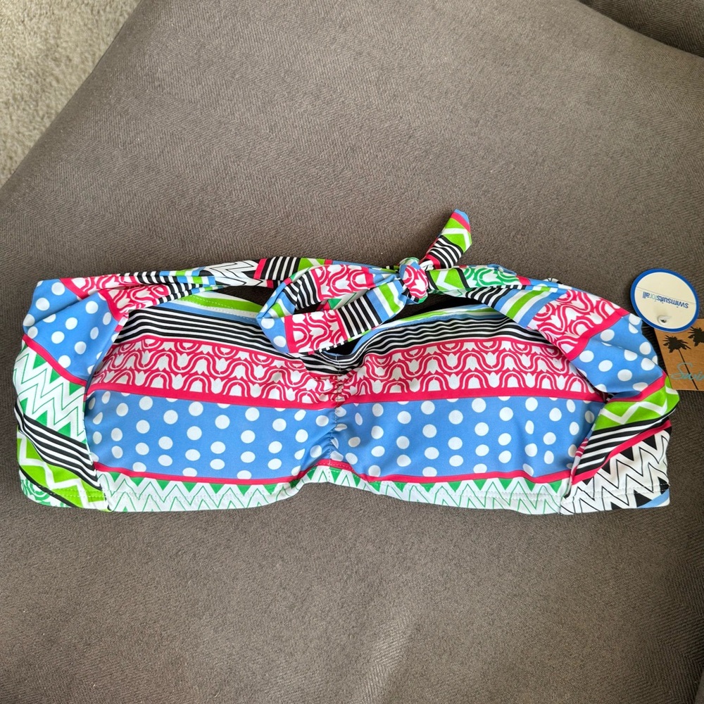 Colorful Patterned Bikini Top